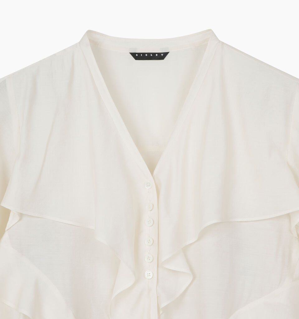 SHIRT - sisley k blouses - Creamy White | Sisley K image number 3